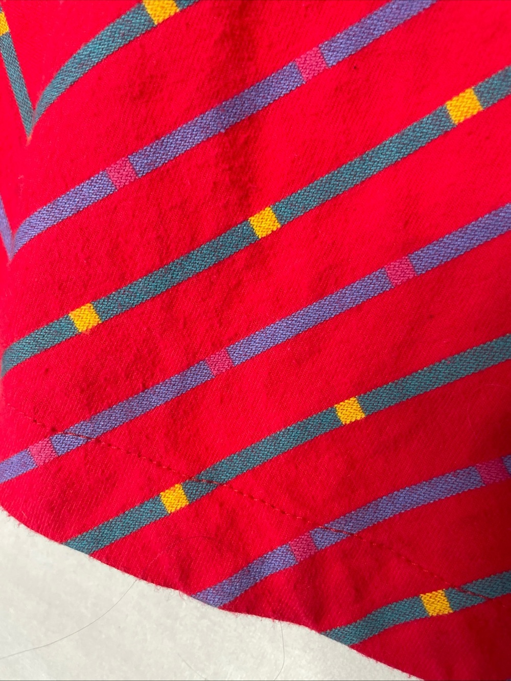 Gudrun Sjoden Red Colorful A-Line Skirt Cotton Pull on Size Small Elastic Waist - Picture 6 of 9